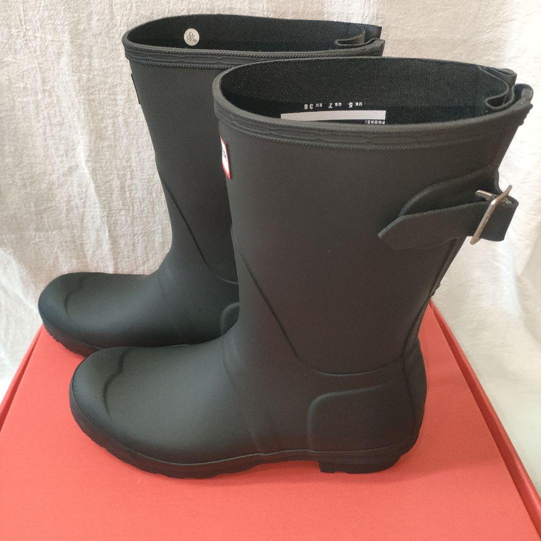 最終価格！着用1回のみ！ HUNTER ブラック 長靴 レインブーツ UK5