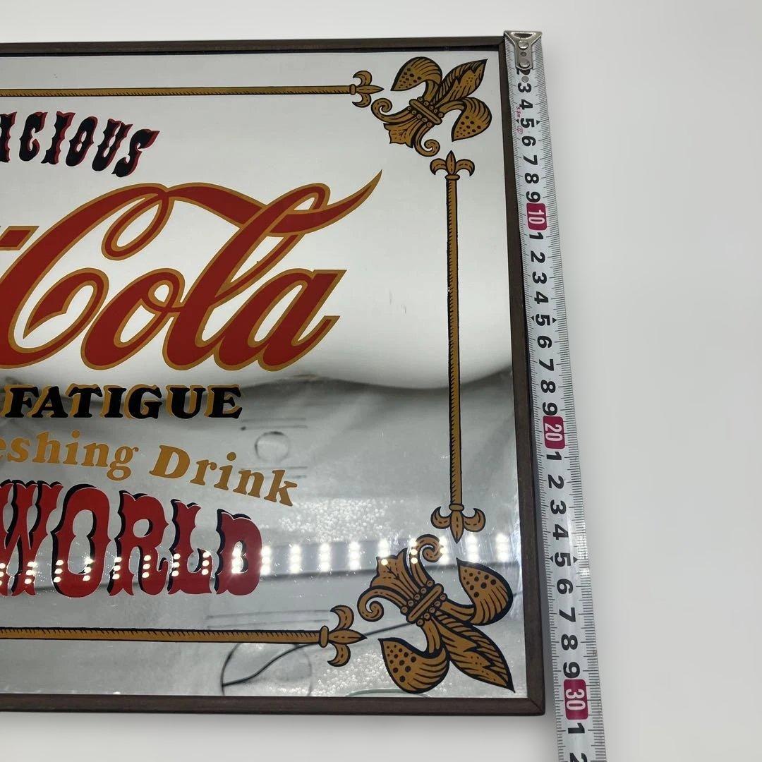 Coca-Cola ミラー広告プレート 約45.7cm コカコーラ　鏡　レトロ