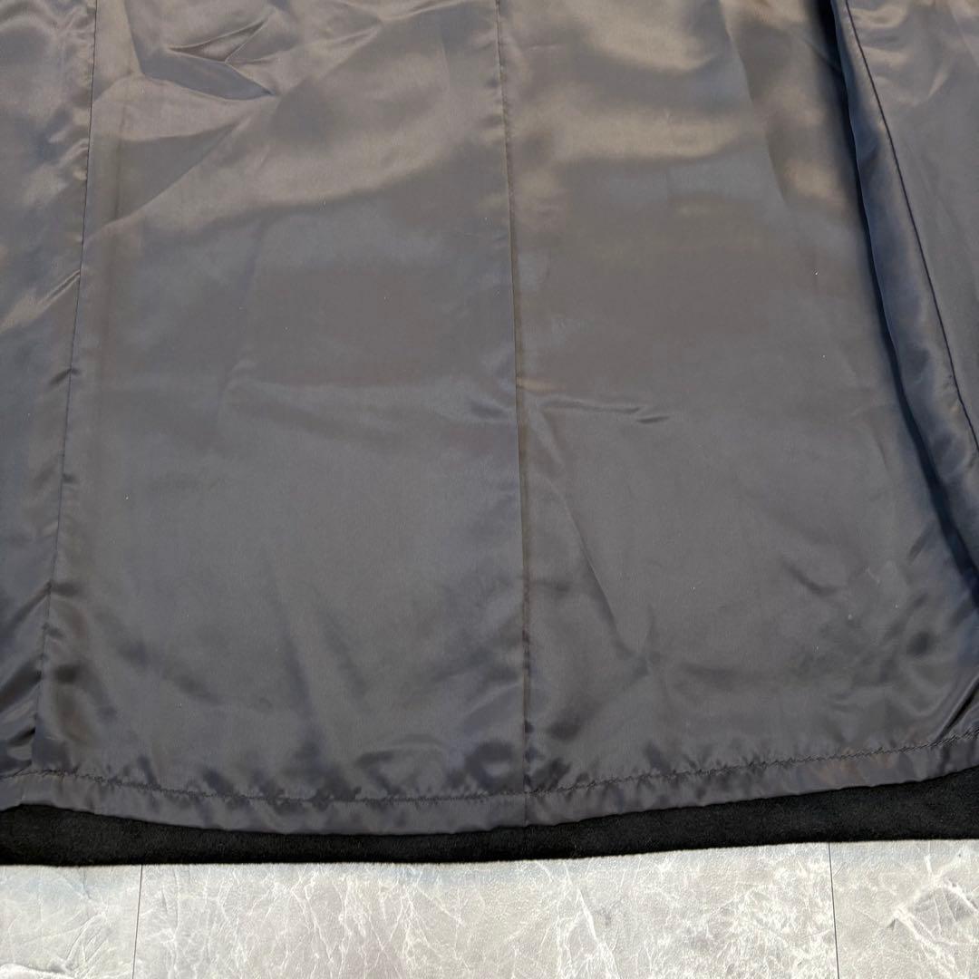 極美品♡カシミヤ100% バルマン ロングコート　着丈124 XL相当　黒