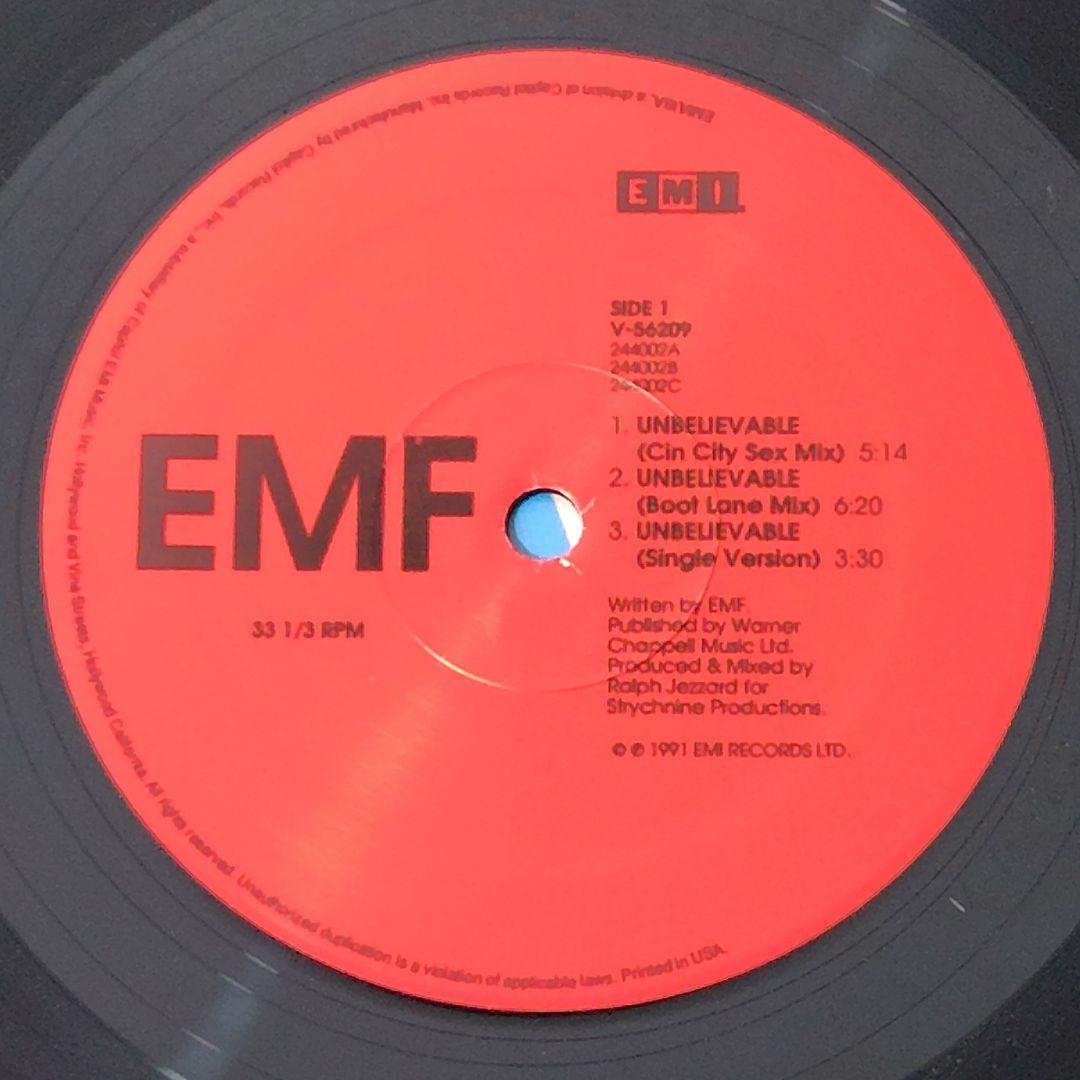 EMF / BELIEVABLE 12インチレコード 希少盤 入手困難 美盤