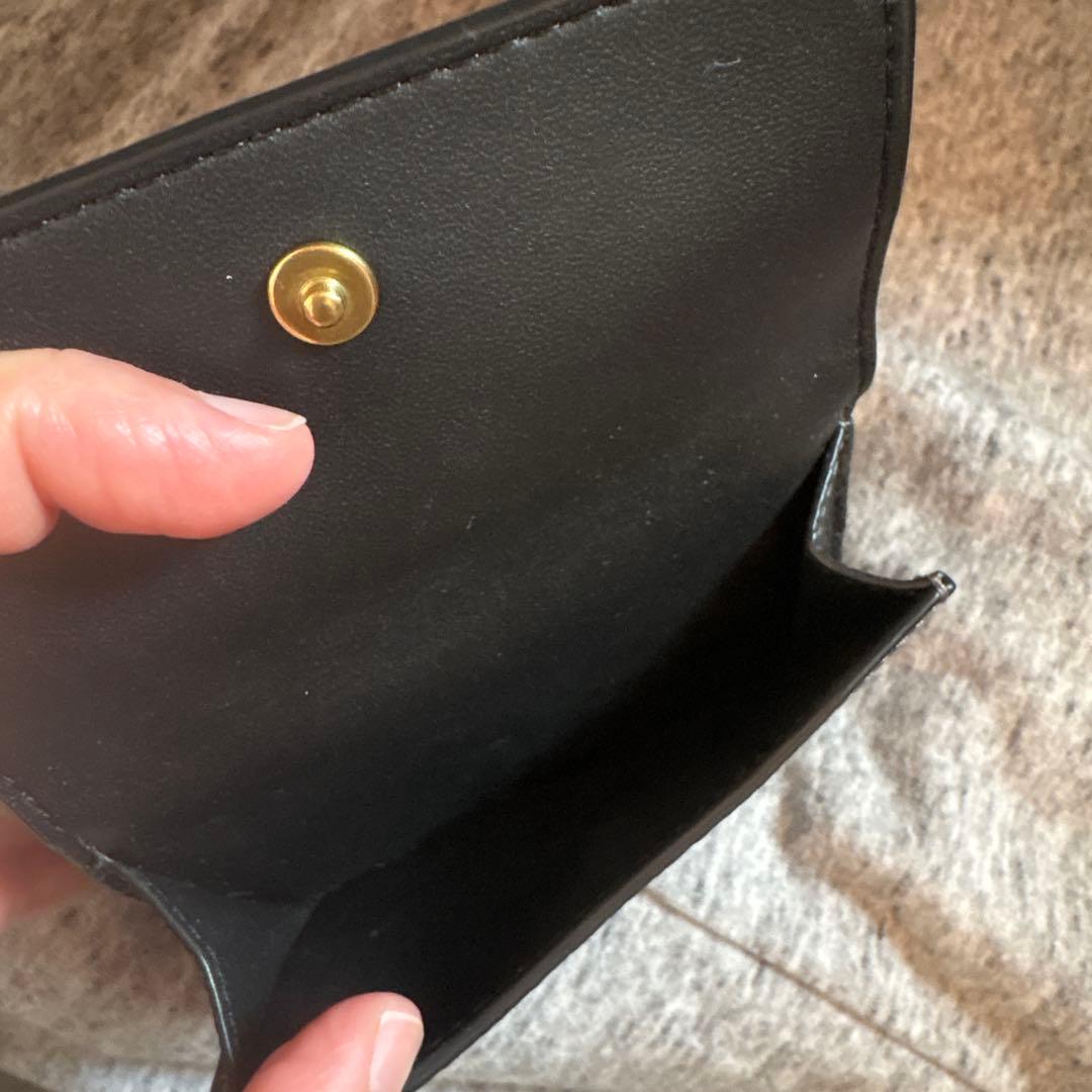 coach ミニ トライフォールド ウォレット　ブラック　三つ折り
