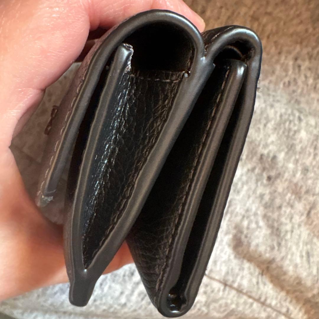 coach ミニ トライフォールド ウォレット　ブラック　三つ折り
