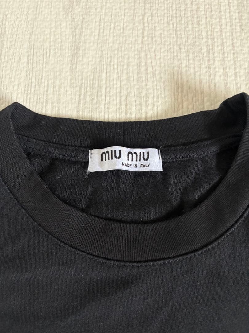 miu miu ブラック Tシャツ Mサイズ