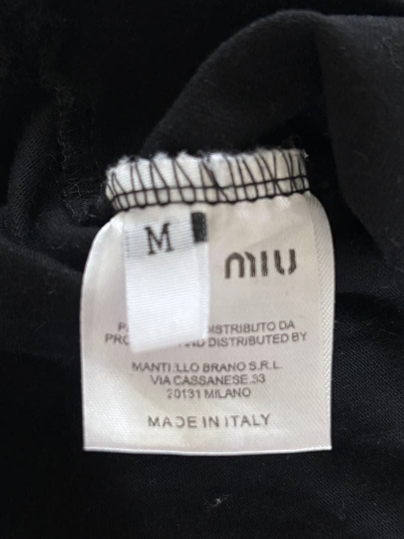 miu miu ブラック Tシャツ Mサイズ