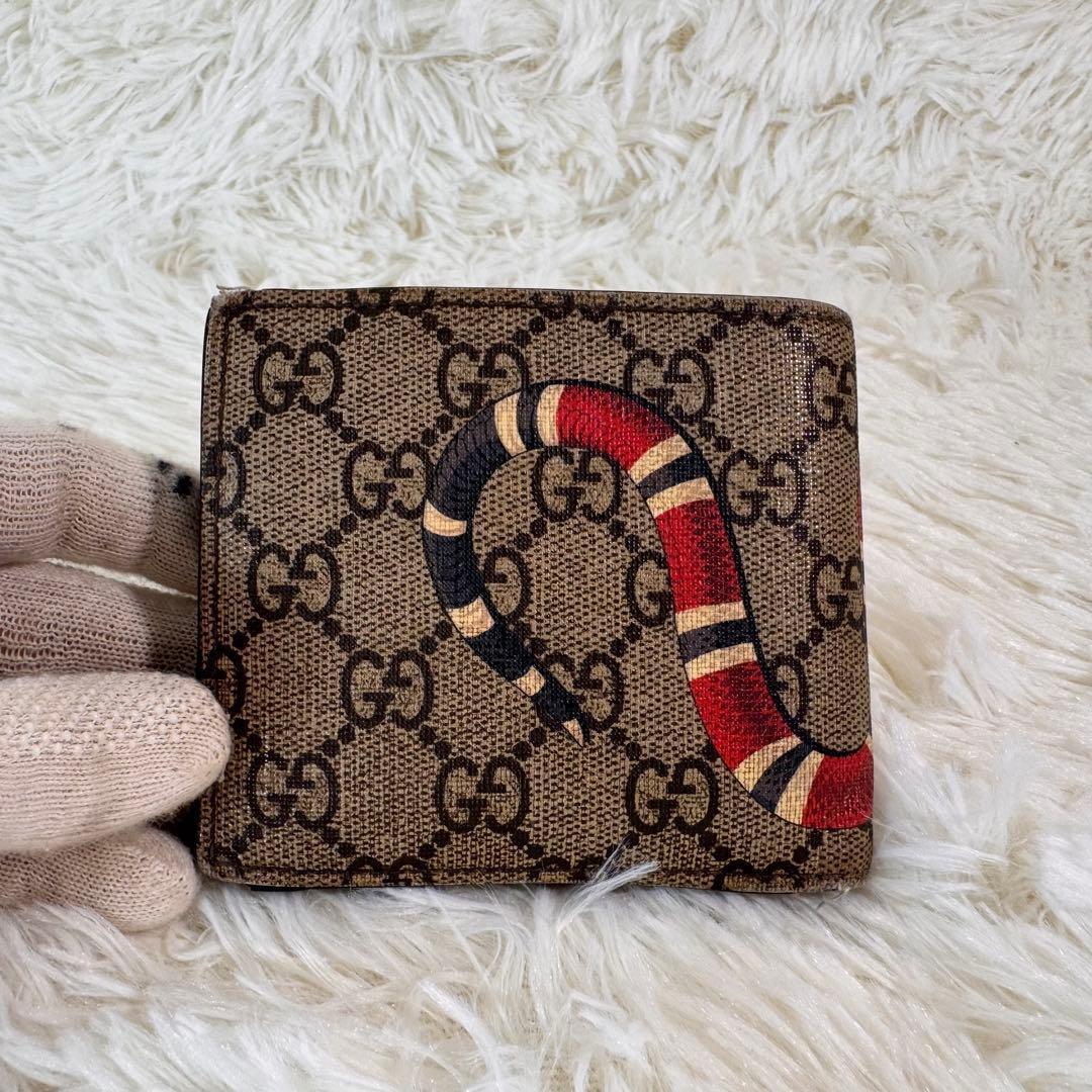 GUCCI グッチ PVC GGスプリーム キングスネーク レザー ベージュ