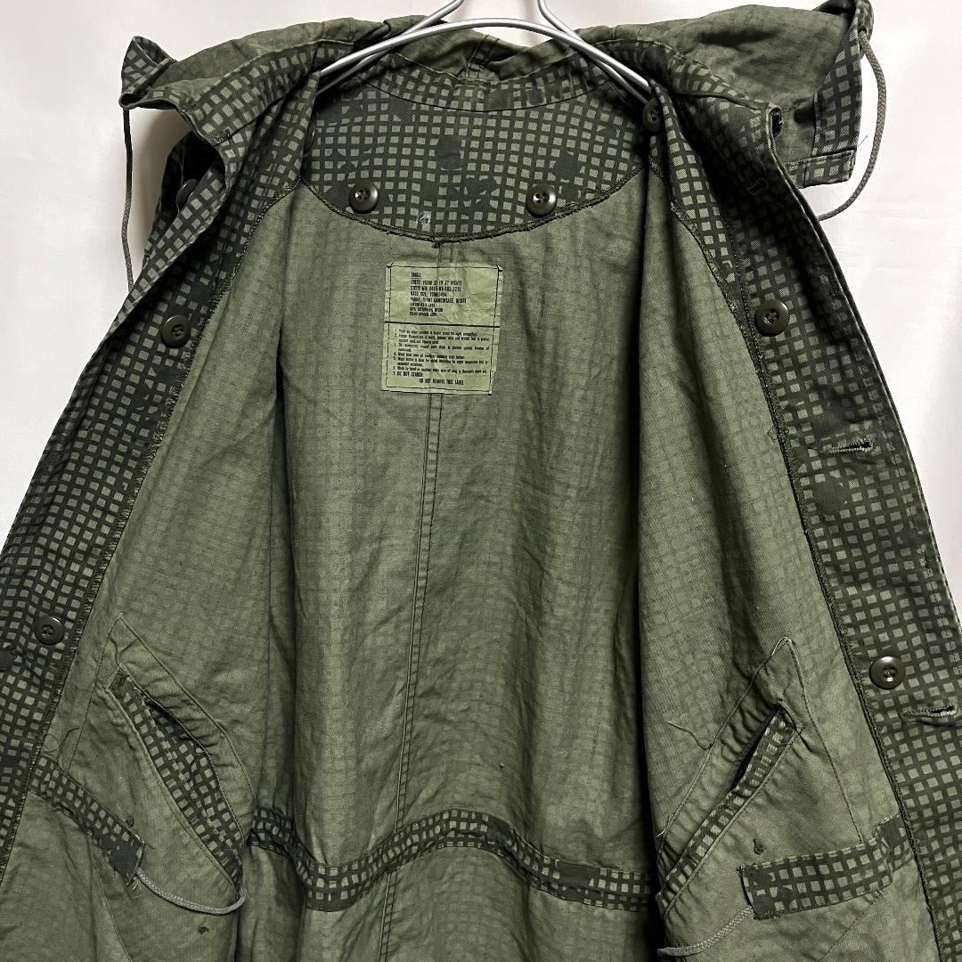 80's 米軍実物 ナイトカモフラージュフィッシュテール モッズコート S