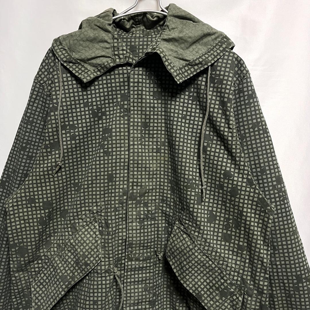 80's 米軍実物 ナイトカモフラージュフィッシュテール モッズコート S