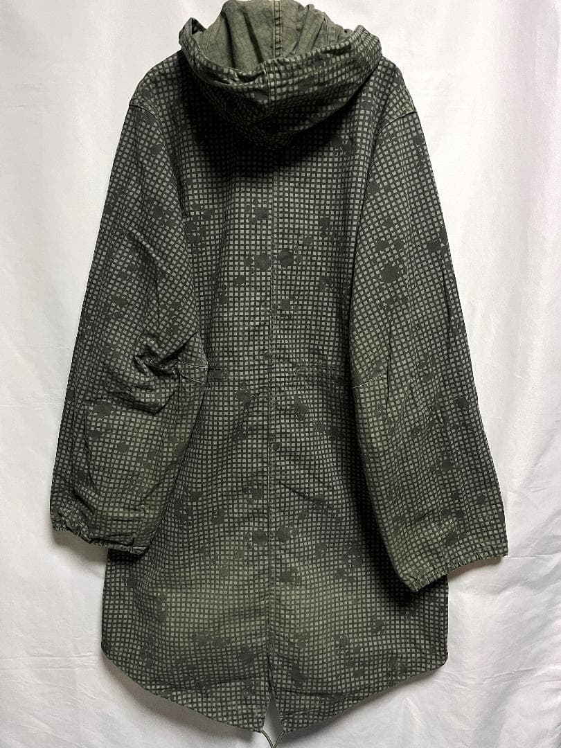 80's 米軍実物 ナイトカモフラージュフィッシュテール モッズコート S