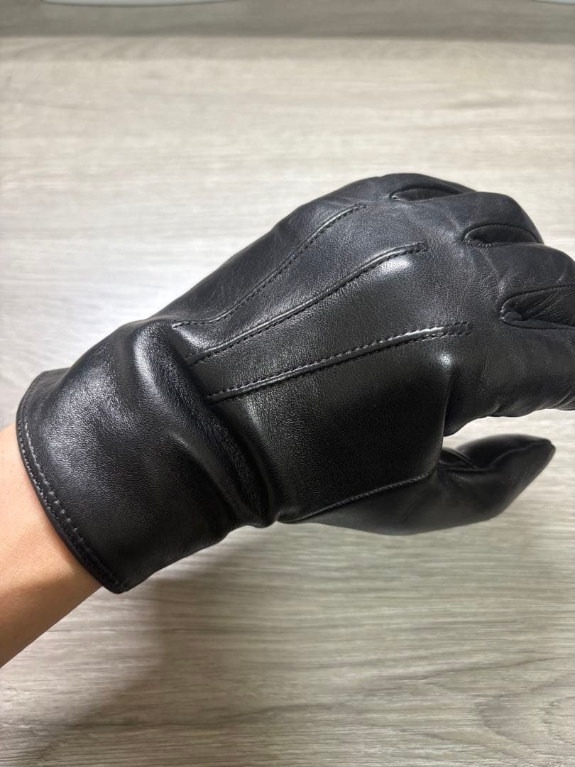 MEROLA メローラ　レザー手袋　サイズ: 7 (S)黒　ブラック　カシミヤ