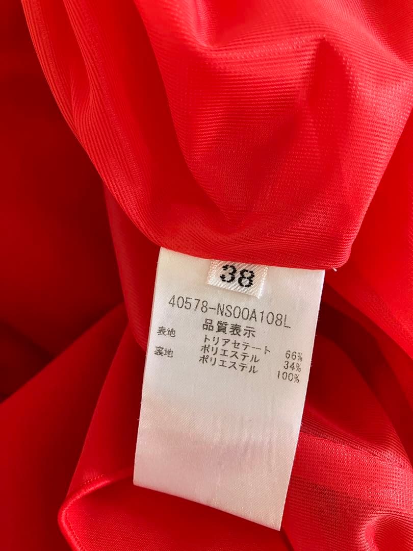 フォクシー　フォクシーニューヨーク　レッド ベルト付き ワンピース