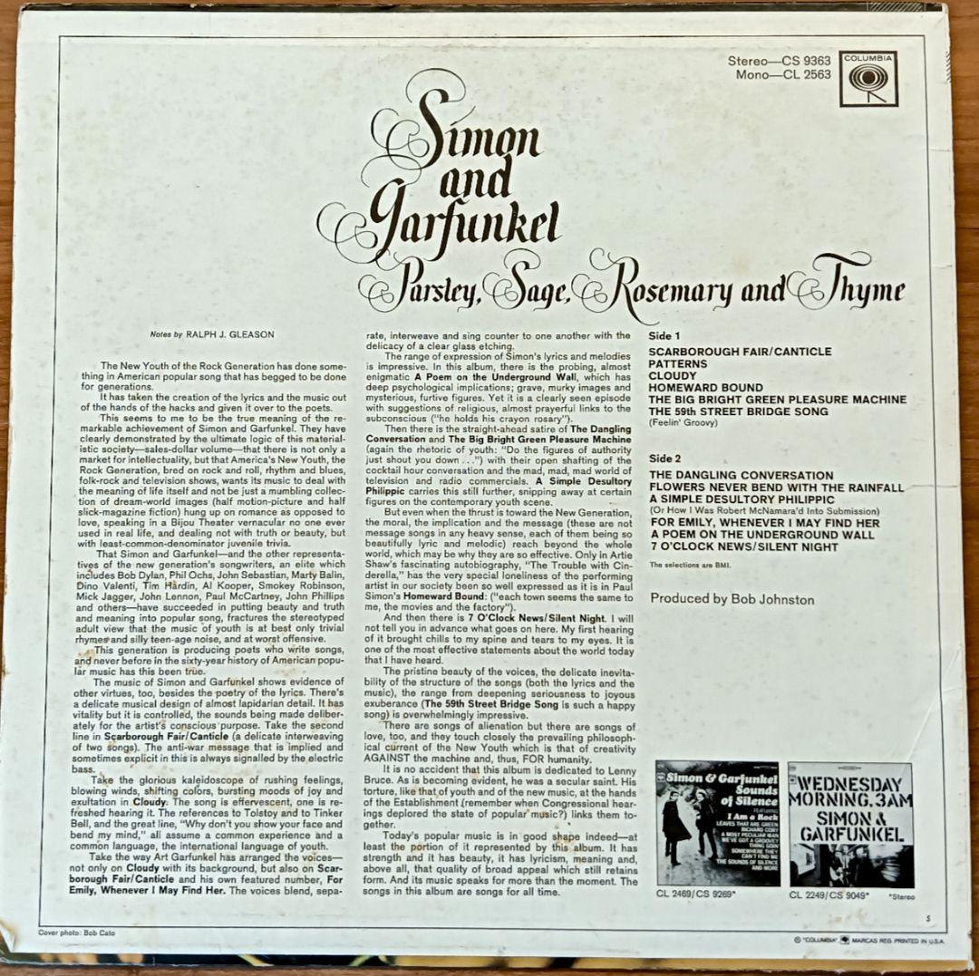 Simon and Garfunkel/米Org./Columbia 2Eye
