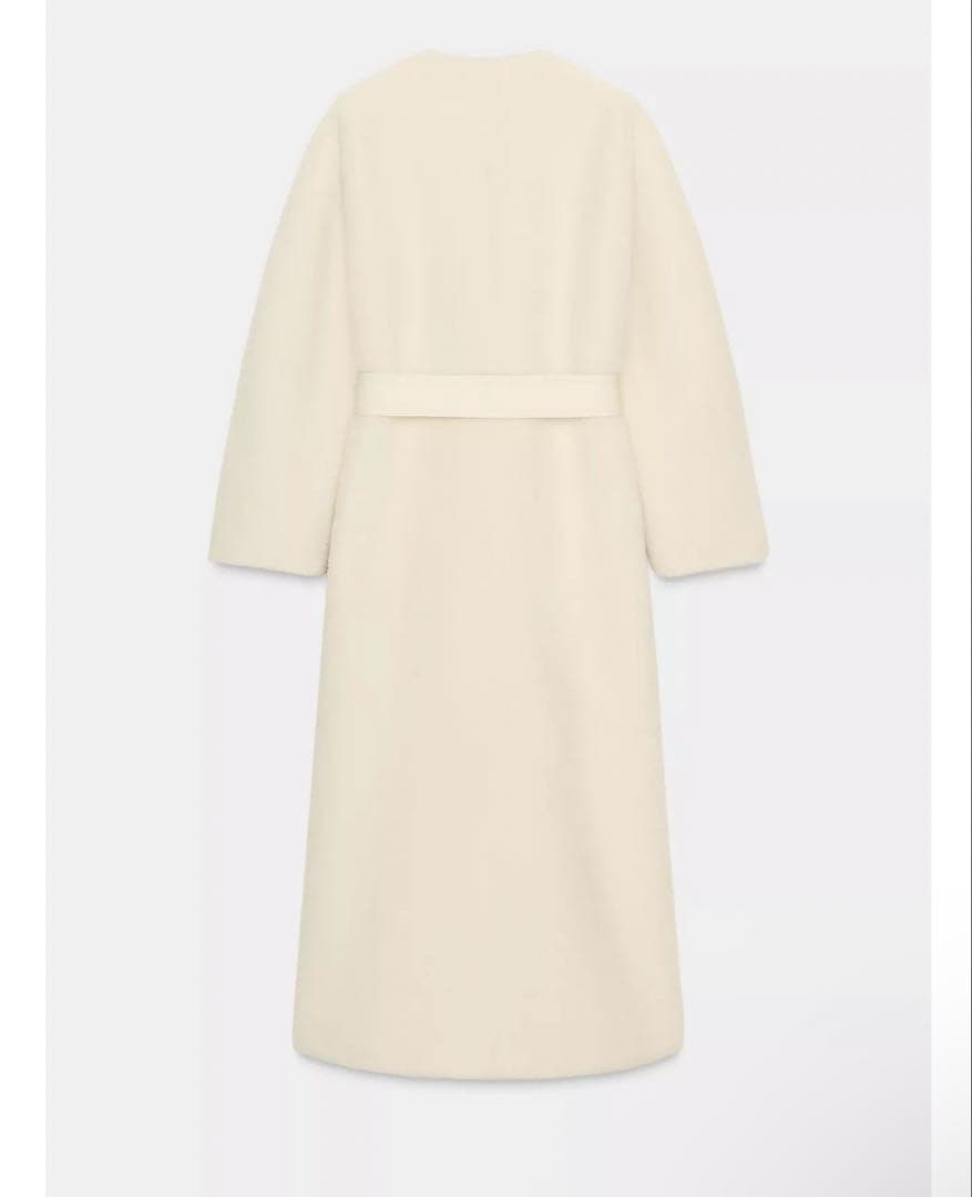 ZARA ZWコレクション フェイクファーコート S 新品 ロングファーコート