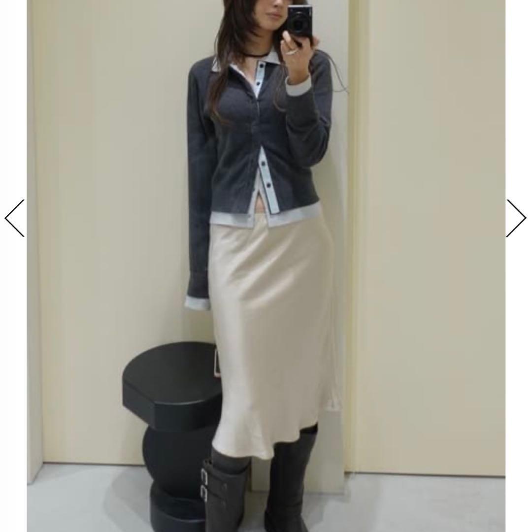 【MOUSSY】 DOUBLE LAYERED ニットシャツ