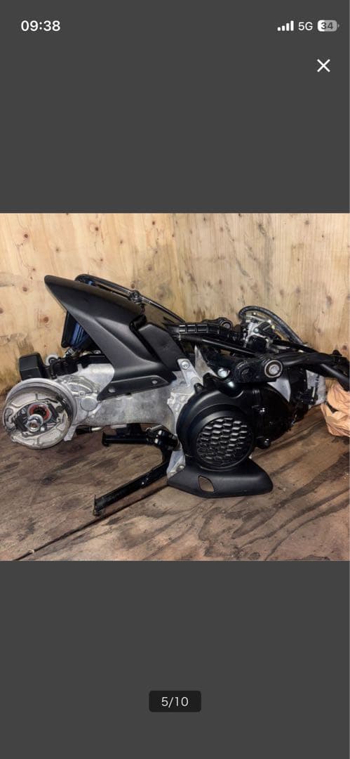 DIO110 JK03 エンジン 始動確認済み　マフラー取り付け部分割れあり