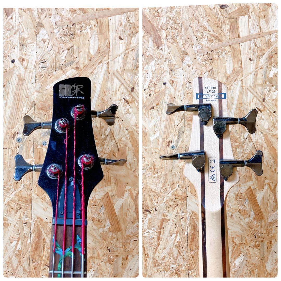 Ibanez SR300L レフティ　左　アクティブベース　ギグバック付き