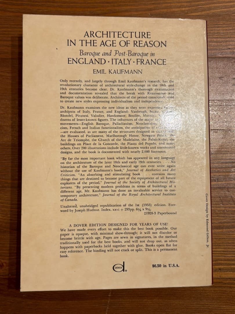 アート・デザイン・音楽 Architecture in the Age of Reason