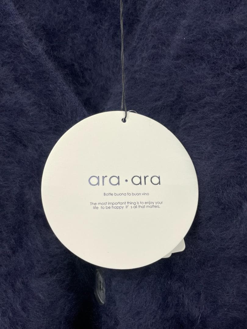 【未使用】ara.ara アラアラ　ラクーン　Vネックカーディガン　213015