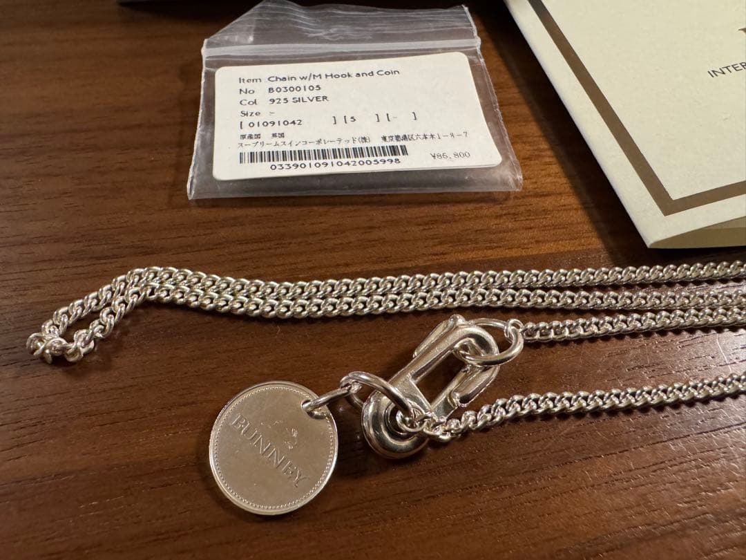 BUNNEY バニー　ネックレス　チェーン　ペンダント　シルバー925
