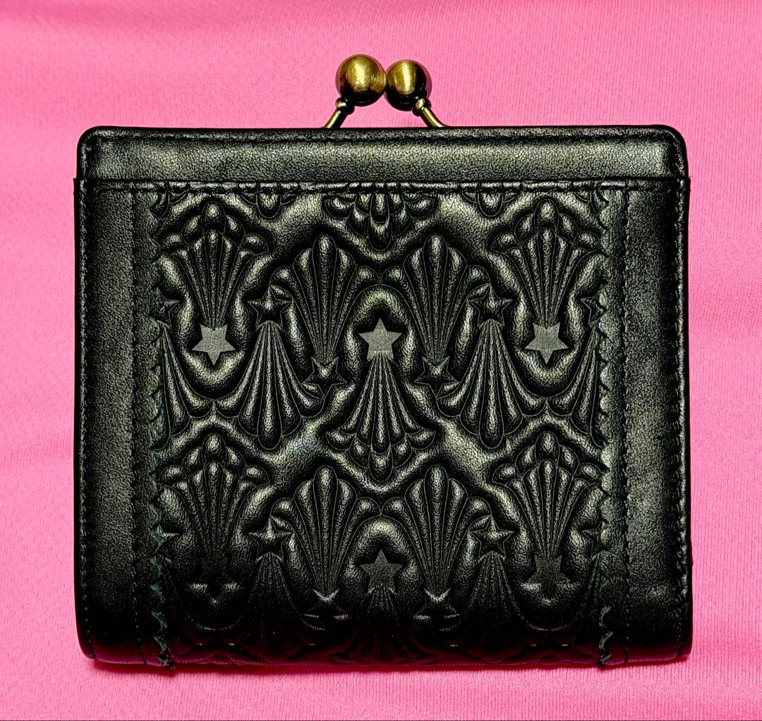 ANNA SUI アナスイ　がま口 二つ折り財布　黒 未使用品