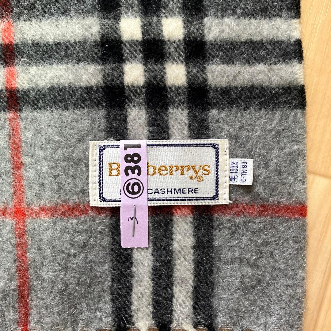Burberrys カシミヤ マフラー グレー チェック