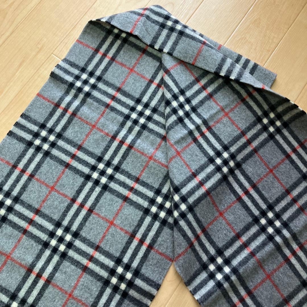 Burberrys カシミヤ マフラー グレー チェック