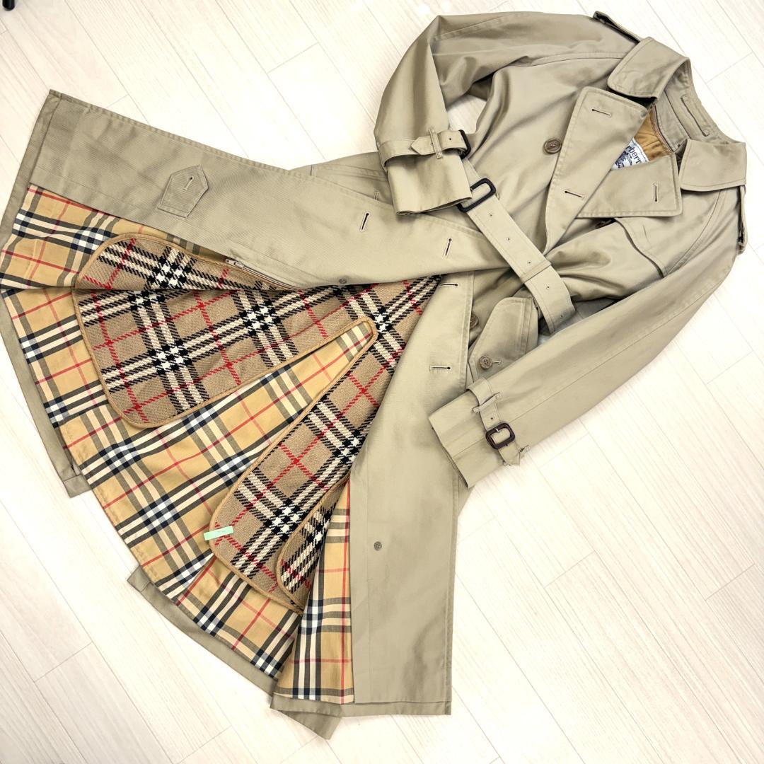 【極美品】バーバリー 英国製 Vintage トレンチコート ライナー チェック