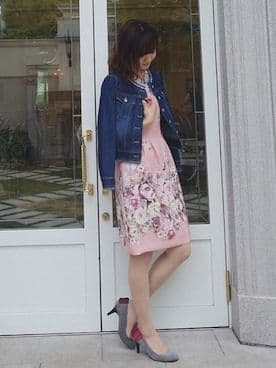 訳あり‼️ローズティアラ　シャドーフラワープリントワンピース