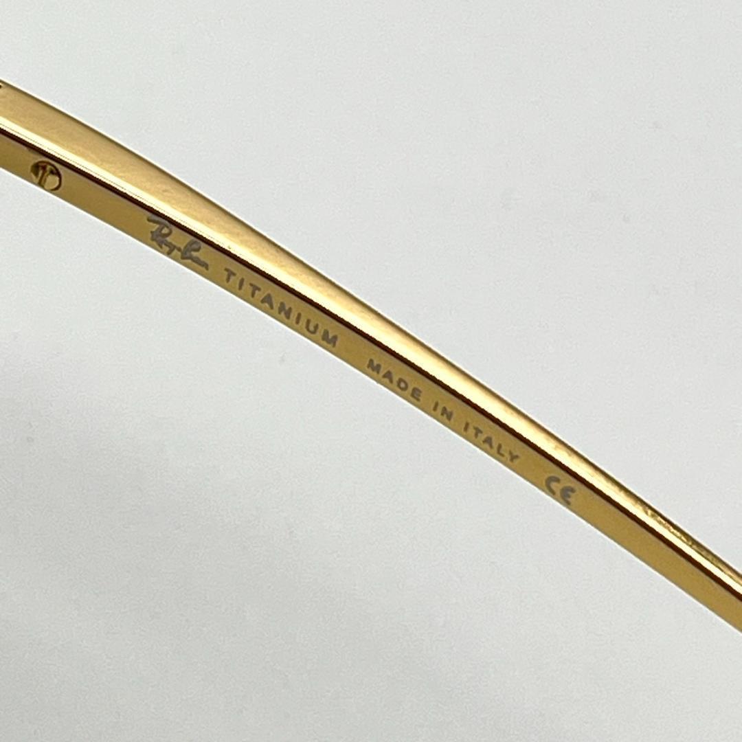 美品 Ray-Ban ゴールド チタン サングラス RB8019 ケース付き