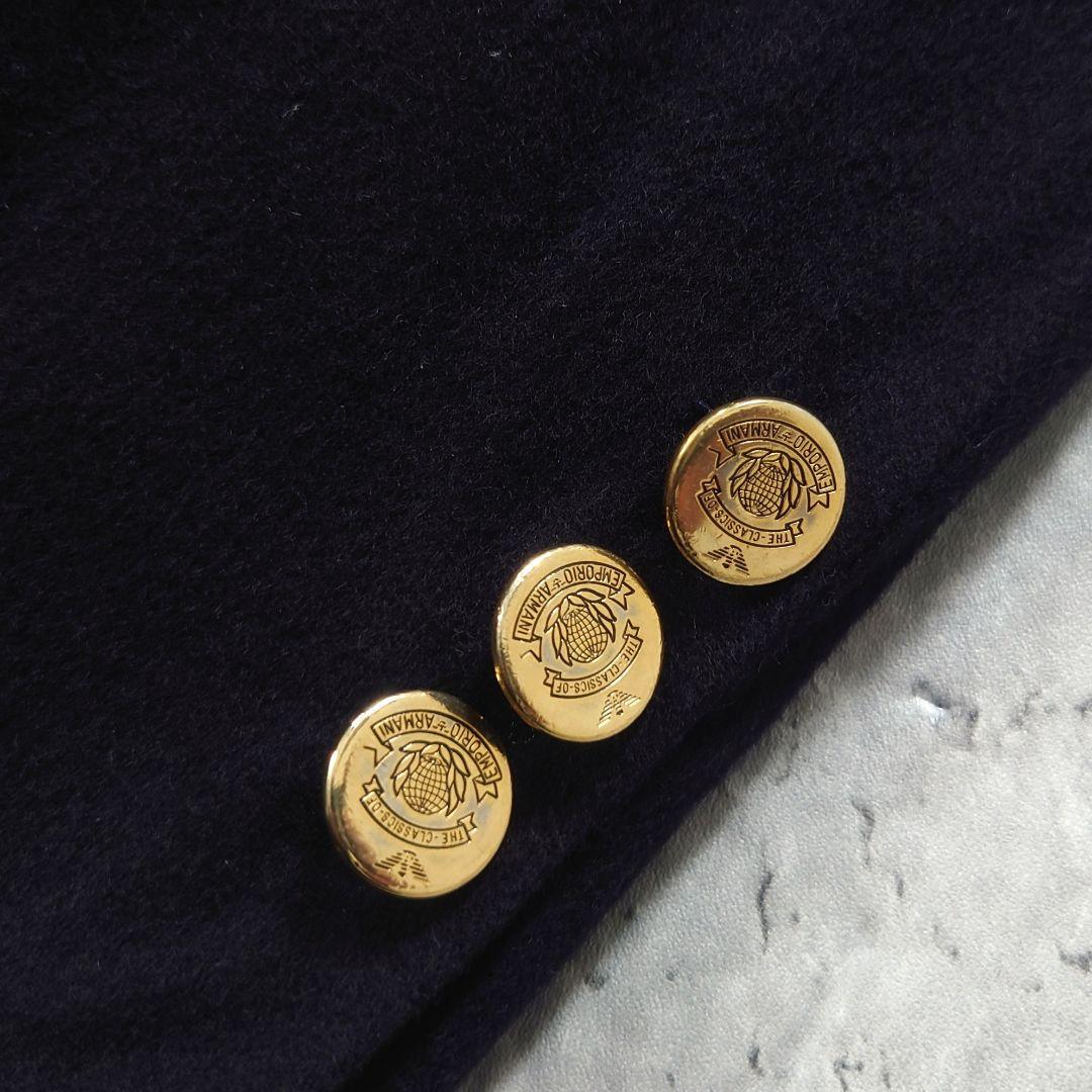エンポリオアルマーニ HIPPOLYTE ダブル ジャケット 金ボタン カシミヤ