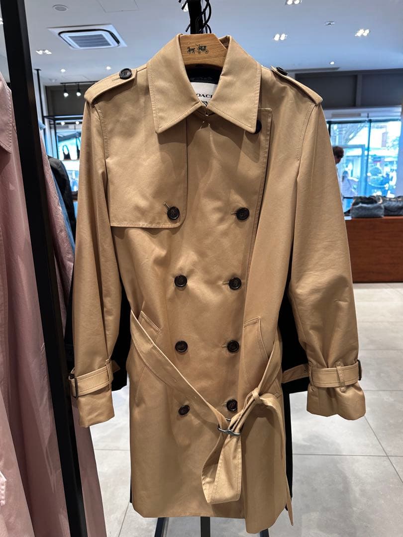 COACHレディーストレンチコート　ベージュ