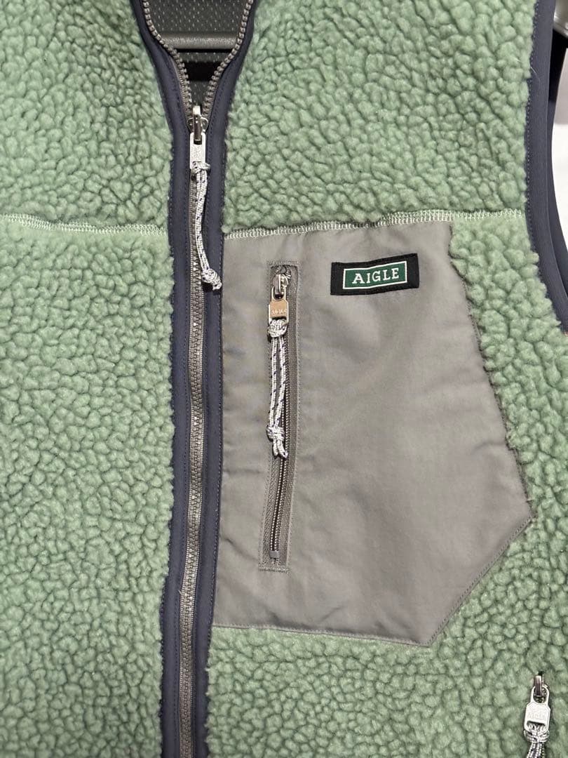 AIGLE エーグル　サーモキット　J フリースベスト グリーン