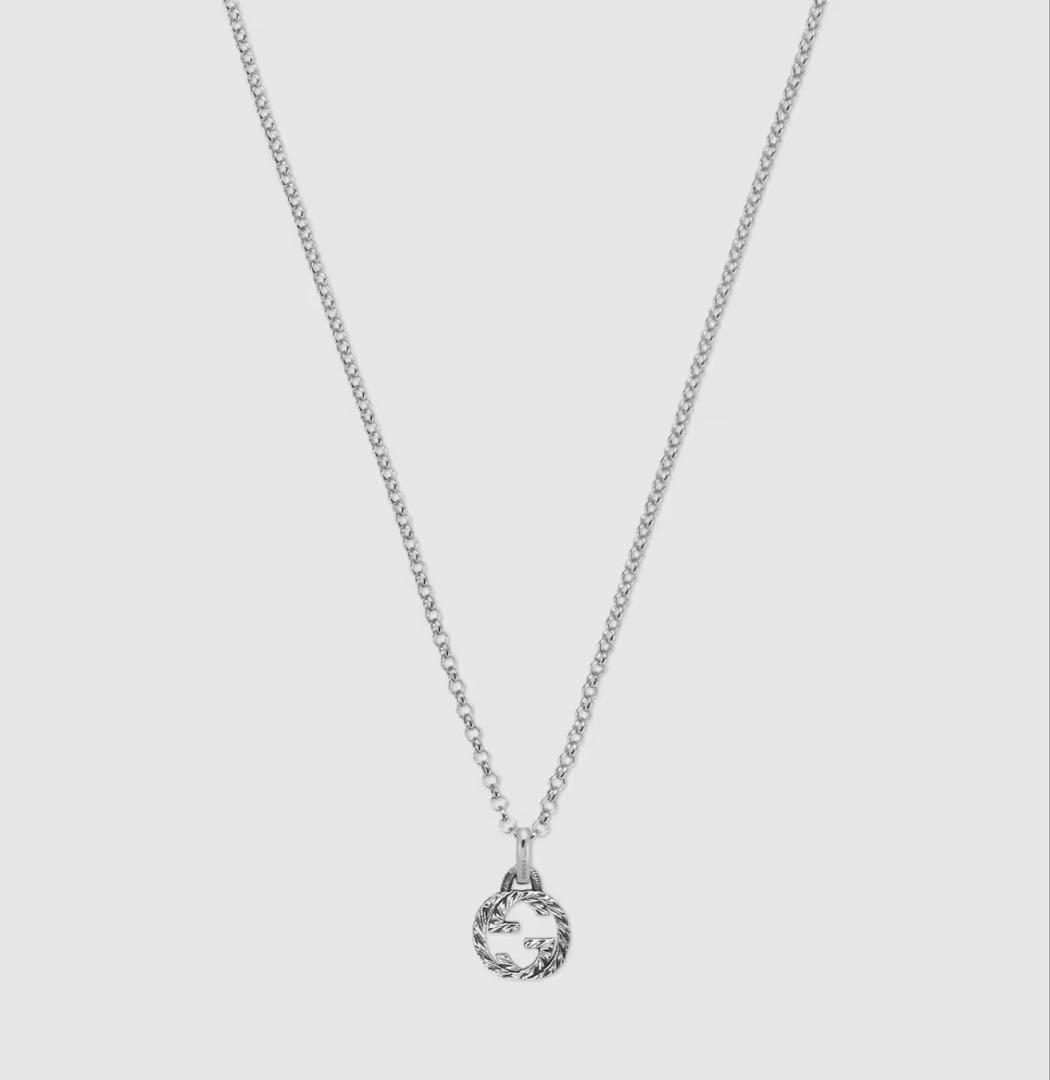 【現行・美品】GUCCI アラベスク インターロッキング ペンダント ネックレス