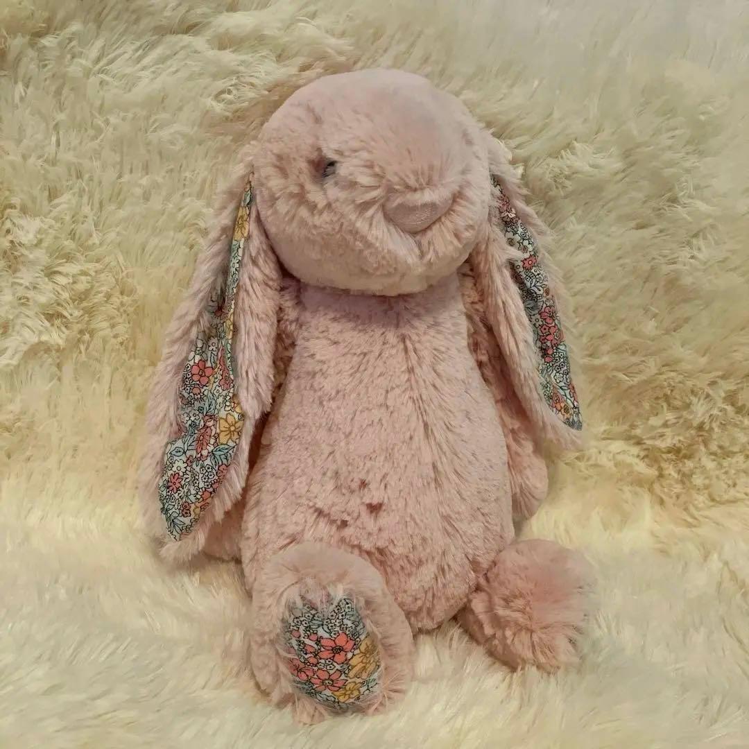  ✨うさぎ ✨ぬいぐるみ ピンク 花柄 M