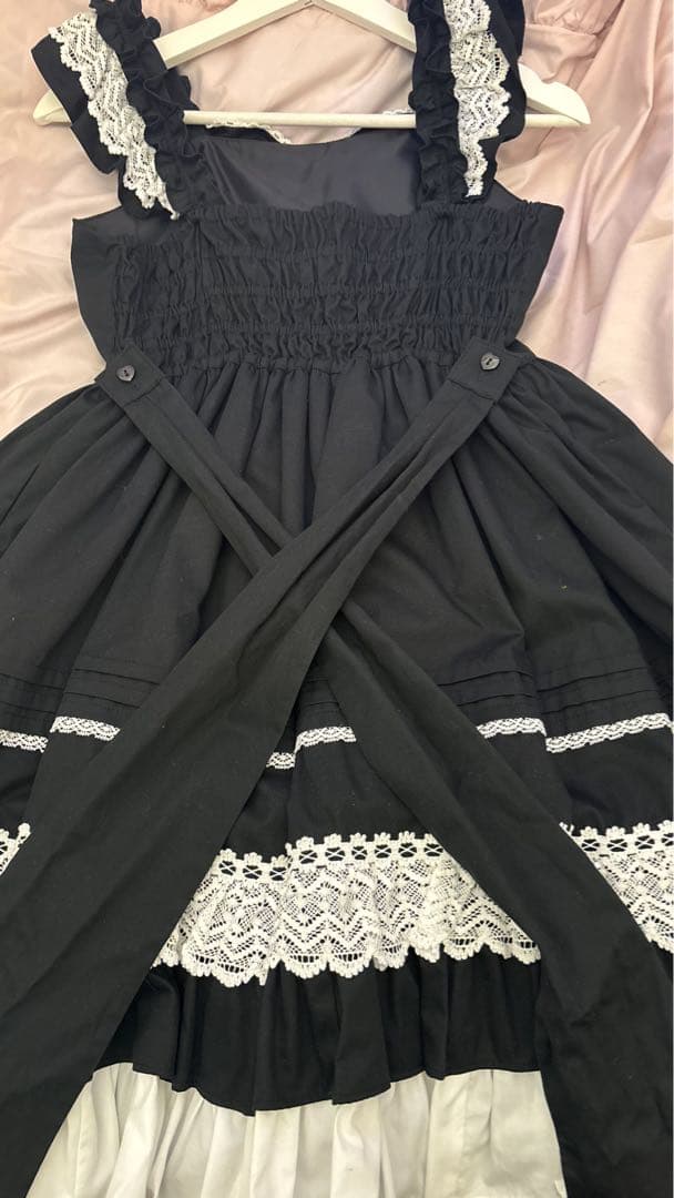 Angelic Pretty Sweetフリルジャンパースカート クロ