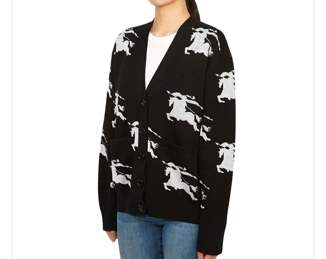美品　BURBERRY　カーディガン　レディースSサイズ　ブラック