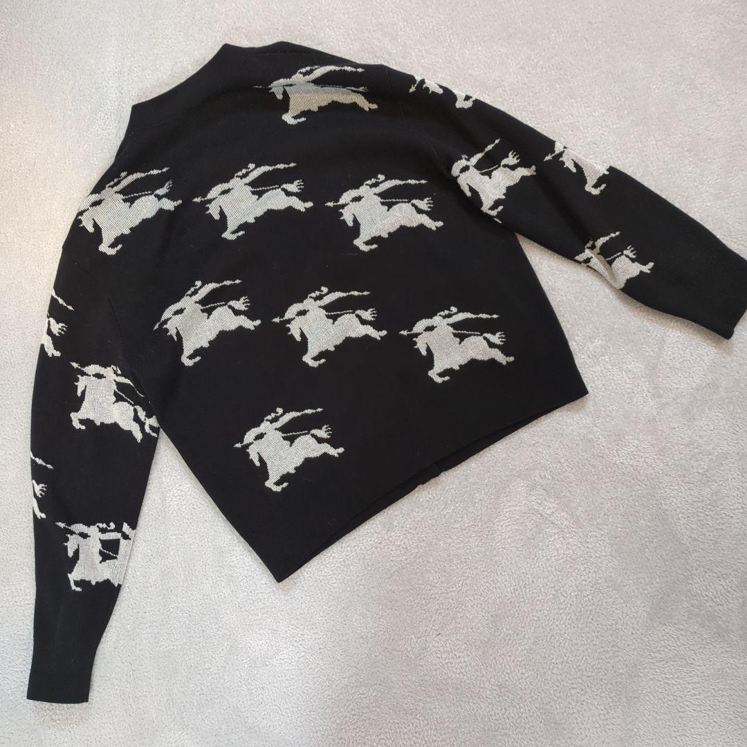 美品　BURBERRY　カーディガン　レディースSサイズ　ブラック