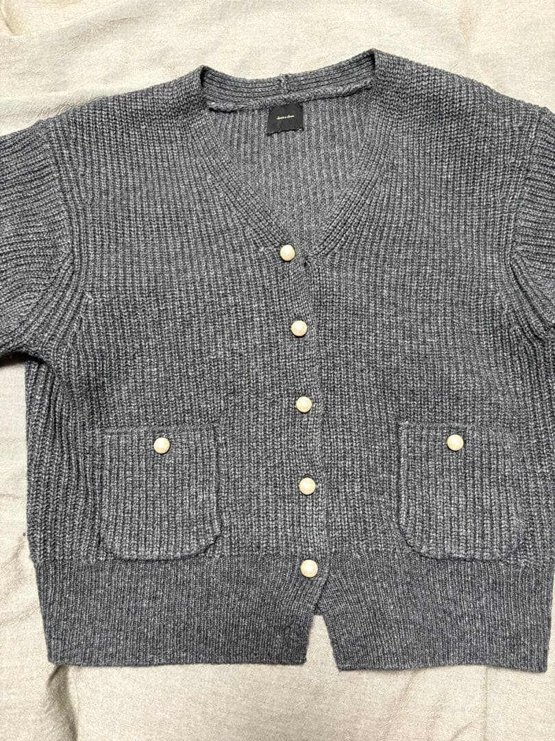 【2024】Spick & Span パール畦ニット カーディガン　スピック