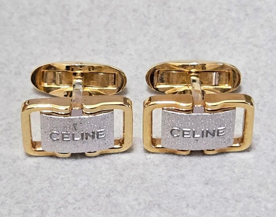 CELINEセリーヌ　ロゴ　SV925タイピン、カフス 箱付き　C2714