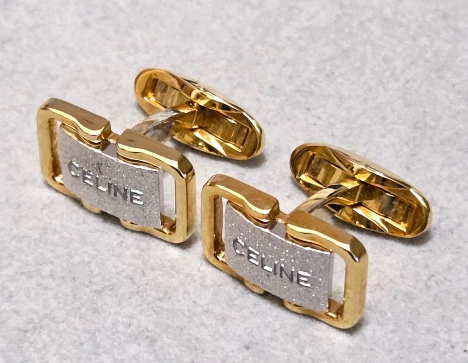 CELINEセリーヌ　ロゴ　SV925タイピン、カフス 箱付き　C2714