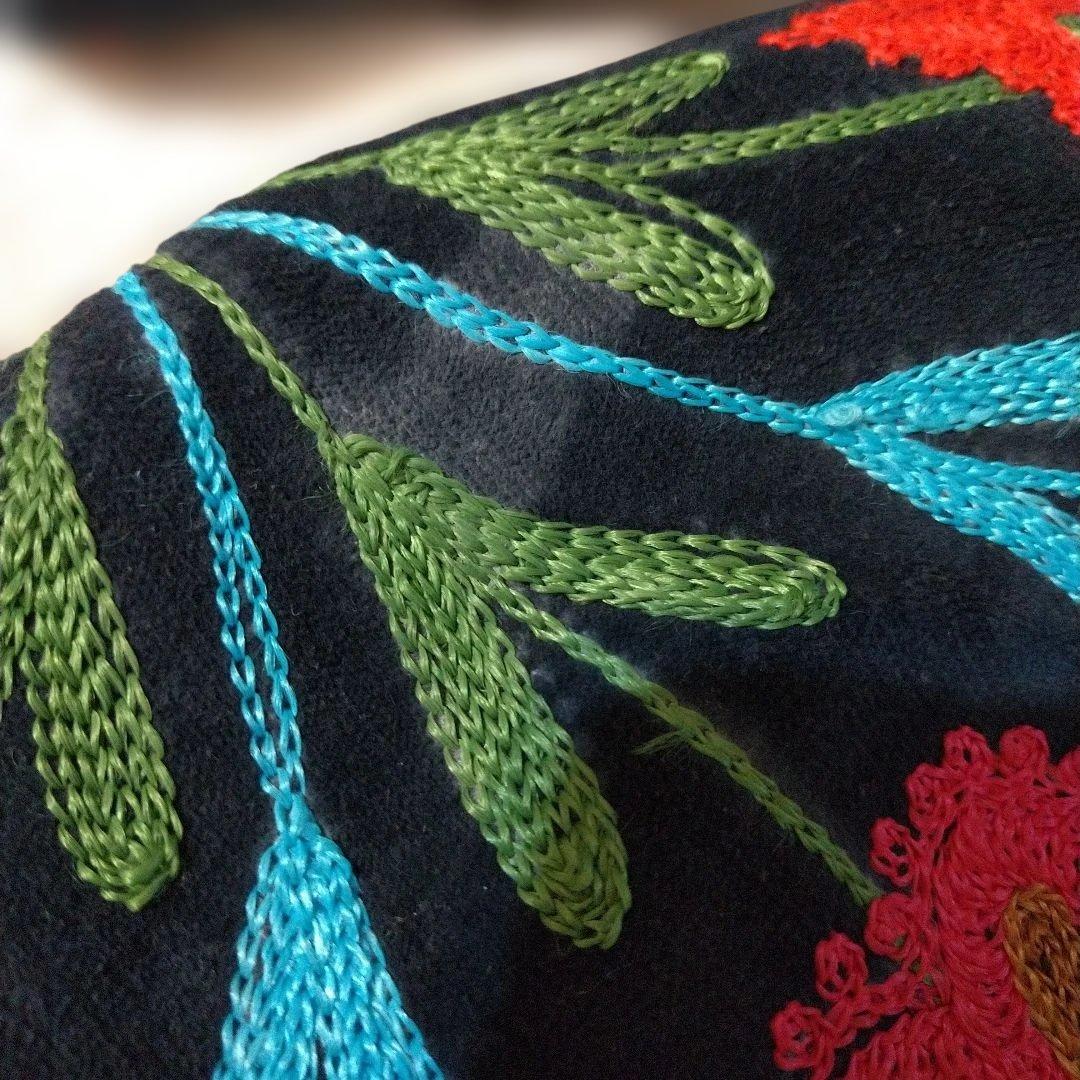  ペキスタン スザニ 手刺繍 総刺繍ロングコート