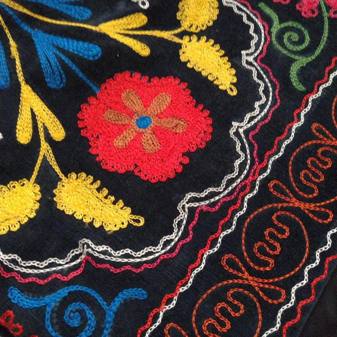  ペキスタン スザニ 手刺繍 総刺繍ロングコート