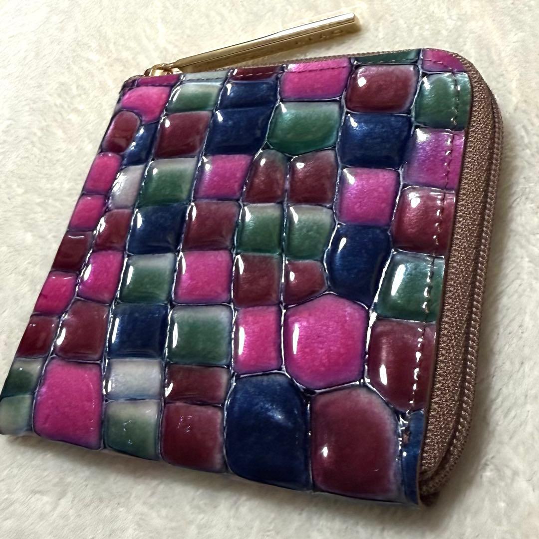 MJU♪未使用 ATAO リモヴィトロ ハーフ 財布 シャトルブルー