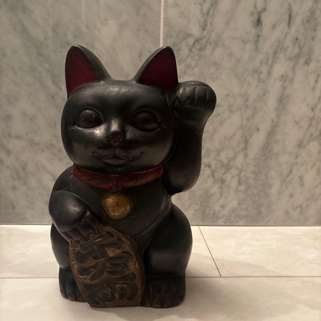 アンティーク大正時代とてつもない雰囲気の幸運・良き人を招く特大招き猫