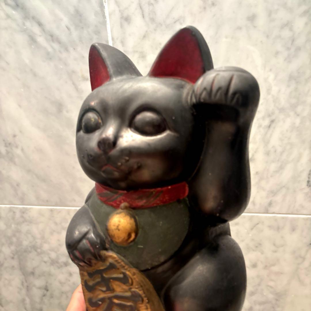 アンティーク大正時代とてつもない雰囲気の幸運・良き人を招く特大招き猫