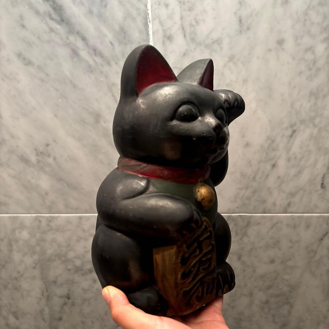 アンティーク大正時代とてつもない雰囲気の幸運・良き人を招く特大招き猫