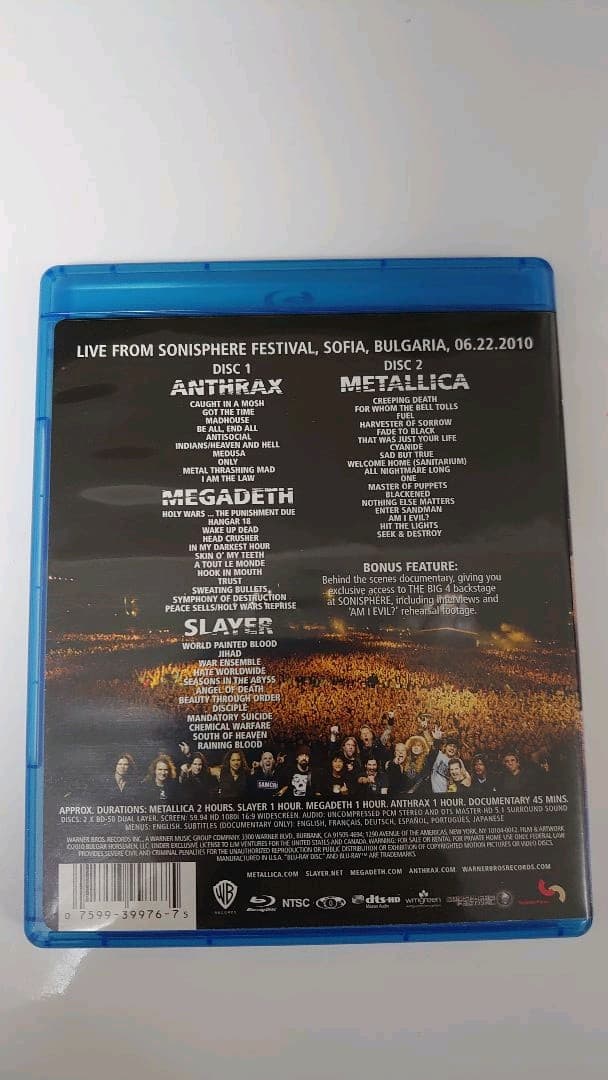 【Blu-ray】Big 4 Live from Sofia Bulgaria