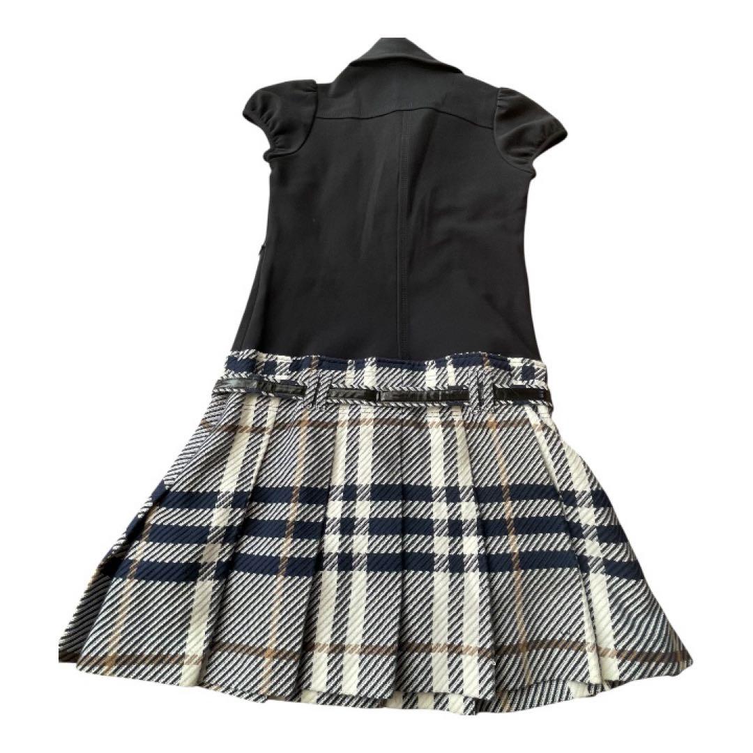 《美品》バーバリーブルーレーベル ノバチェック プリーツワンピース