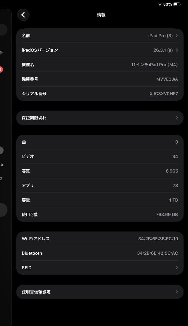 iPad Pro M4 11インチ 1TB 本体（最終値下げ）
