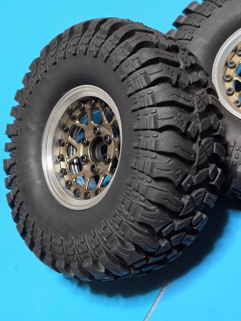 【未使用】1/10 RC クローラー用 1.9インチ タイヤ & ホイール 4本