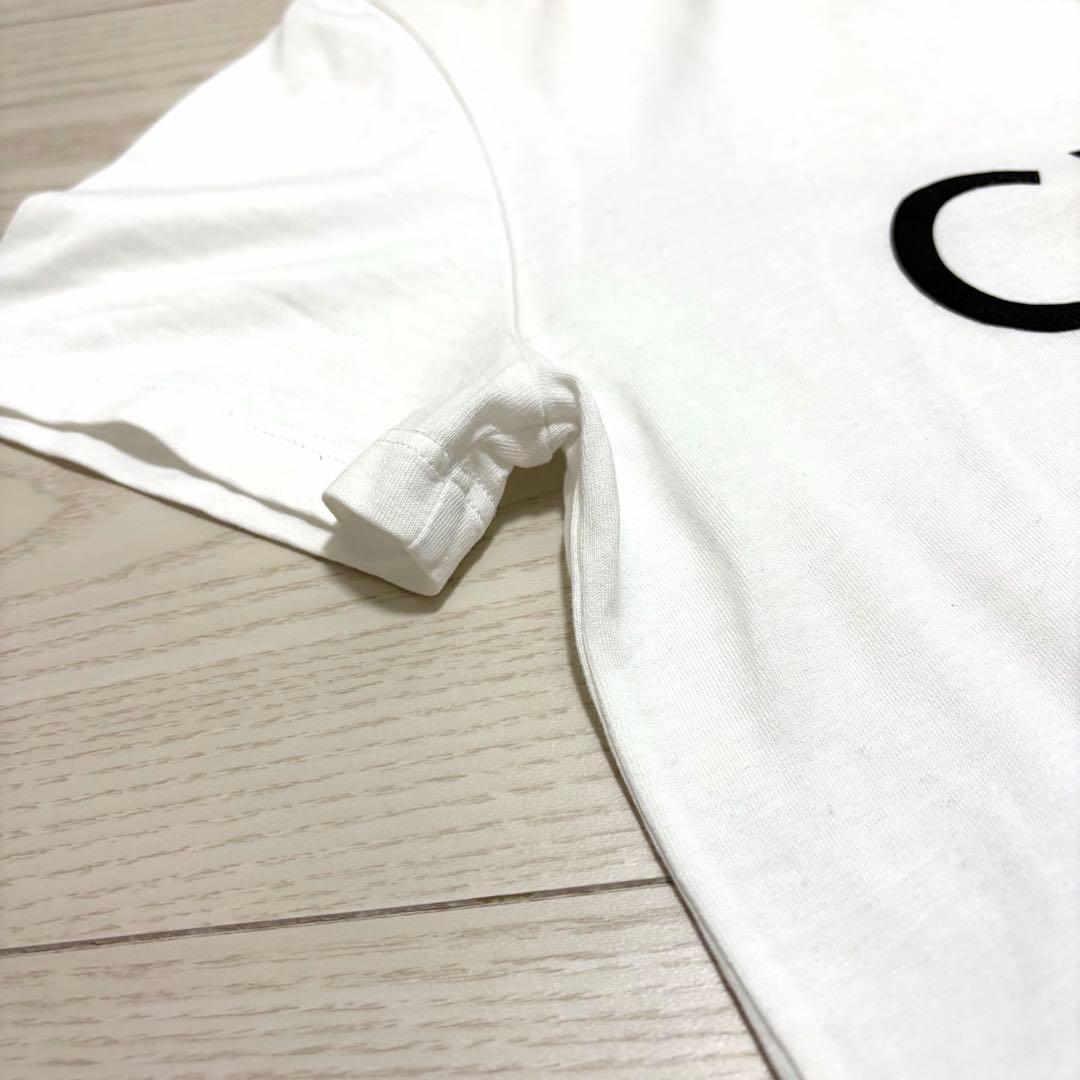 ✨国内正規・超美品✨CELINE　Tシャツ　デカロゴ　サイズM　コットン　白